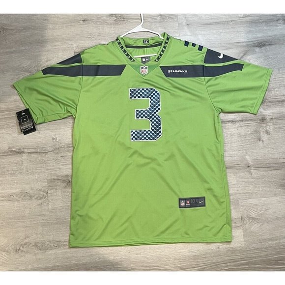 Nike Seattle Seahawks, On Field, Stitched #3 Russel Wilson Jersey, Size XL NFL - Picture 1 of 9